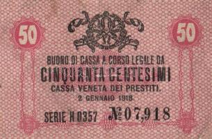 Olaszország/Velence/osztrák-magyar megszállás 1918. 5c, 10c, 50c, 1L, 2L T:II/III,III