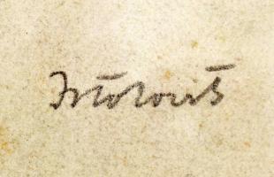 Istokovits Kálmán (1898-1990): Tanulmányrajz. Ceruza, papír. Jelezve jobbra lent. Üvegezett fakeretb...