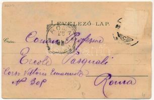 1900 Arad, Szabadság tér, színház épület délről nézve, Jószágkormányzóság palotája / square, theatre...