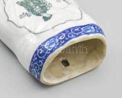 cca 1940 kínai jelenetes párologtató. Fajansz, hajszálrepedéssel 15x10 cm / Antique Chinese vaporate...