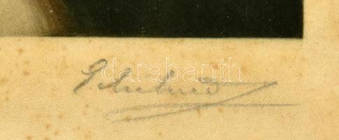 Olvashatatlan jelzéssel: Női portré, 1912. Kromolitográfia, papír. Fine Art Society, London kiadása....