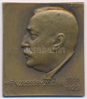 Sződy Szilárd (1878-1939) 1926. "Dr. Füzesséry Zoltán" Br plakett (31x35mm) T:XF patina Hungary 1926. "Zoltán Füzesséry, Dr." Br plaque. Sign.: Szilárd Sződy (31x35mm) C:XF patina HP 5849.var