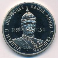 NSZK DN II. Vilmos porosz király Cu-Ni emlékérem (40mm) T:AU ujjlenyomat, kis karc FRG ND Wilhelm II Deutscher Kaiser König v. Preussen 1859-1941 Cu-Ni commemorative medallion (40mm) C:AU fingerprints, small scratch