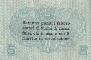 Olaszország/Velence/osztrák-magyar megszállás 1918. 5c, 1L T:II,II/III