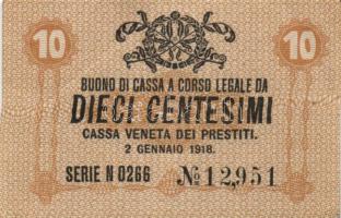 Olaszország/Velence/osztrák-magyar megszállás 1918. 5c (2x), 10c T:I,I-