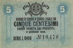 Olaszország/Velence/osztrák-magyar megszállás 1918. 5c (2x), 10c T:I,I-