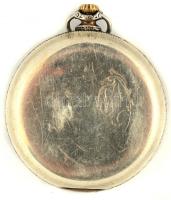 cca 1900 Locarno Watch Co. svájci zsebóra, másodpercmutatós, nikkel, kopott számlappal, fedél gravír...