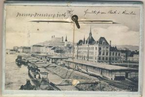 Pozsony leporello with railwaystation (fa)