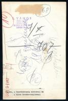 1966 Sopron, Szentháromság-szobor a Kecske-templommal, sajtófotó, a hátoldalon feliratozott, pecsétt...