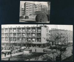 1961 Szeged, lakótelepi házak, 2 db sajtófotó, az egyik kissé sérült, 22x11 cm és 9,6x6,5 cm