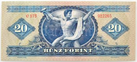 1949. 20Ft "C 573 022265" T:UNC kissé hullámos papír Adamo F10