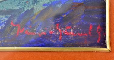 Iványi Grünwald jelzéssel: Vízparti akt. Vegyes technika, papír, üvegezett fakeretben, 33x23 cm