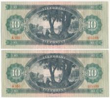 1962. 10Ft (2x) sorszámkövetők "A 958 185598 - A 958 185599" T:UNC,AU
Adamo F6