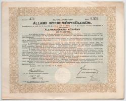 Budapest 1941. "4%-kal kamatozó állami nyereménykölcsön - államadóssági kötvény" 200P (5x)...