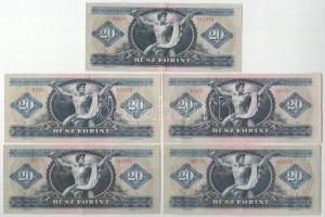 1969. 20Ft (5x) T:F szép papír
Adamo F15