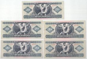 1980. 20Ft (5x) T:XF-F szép papír
 Adamo F17