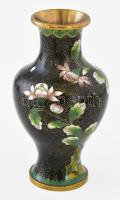 Kínai cloissone rekeszzománc réz váza. Hibátlan 17 cm
