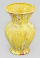 Nagy méretű retro kerámia váza, mázas, jelzés nélkül. 28 cm