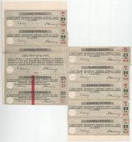 Budapest 1935. "Salgó-Tarjáni Kőszénbánya Részvény-Társulat" 25db részvénye egyben összese...