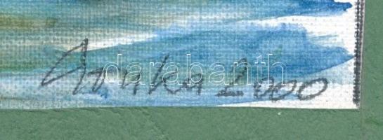 Csonka János (1947-2008), 3 db mű: Vízparti tájak és hajók. Akvarell, papír, mindegyik jelzett, pasz...