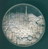 NSZK 1967. "Johann Strauss" Ag 15,2g emlékérem T:PP