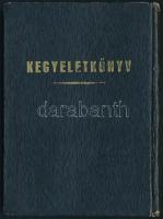 Kegyeletkönyv. Halottaink és mártírjaink emlékének szentelve. Bp., Országos Bikur Cholim Betegeket Gyámolító Egyesület. Kiadói kartonált kötés, lapok a kötéstáblától elváltak, kopottas állapotban.