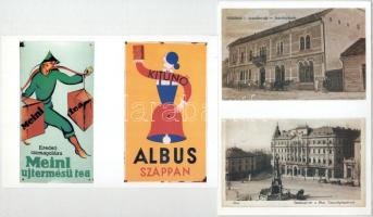 21 db modern művészeti képeslap felvágatlan párokban a Mozgó Világ kiadásában