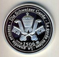 Vatikán 2005. "Svájci Gárda - Vatikánváros" Ag 1oz. 31,2g emlékérem T:PP