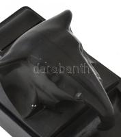 Art deco elefántos cigarettakínáló, bakelit, jelzés nélkül, 20x9x10 cm