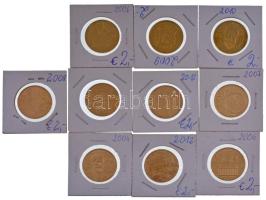 Lengyelország 2004-2012. 2Zl Cu-Zn-Al forgalmi emlékérmék, vegyes témákban (10xklf) T:AU,XF Poland 2...