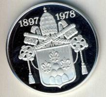 Vatikán 1978. "VI. Pál pápa" Ag 28,4g emlékérem T:PP