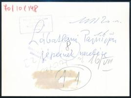 1970 "Lábatlani Papírgyár gépeinek szerelése", sajtófotó, a hátoldalon feliratozott, pecsé...