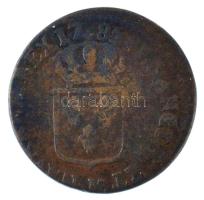 Franciaország 1785K 1S Cu "XV. Lajos" Bordeaux T:F France 1785K 1 Sol Cu "Louis XV&qu...