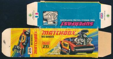 1972 Matchbox Big Banger 26 játékautó papírdoboza / Vintage Matchbox toy car box