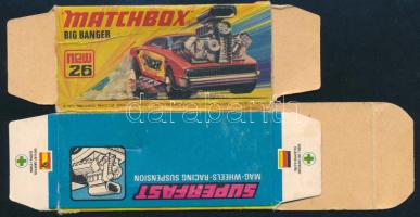 1972 Matchbox Big Banger 26 játékautó papírdoboza / Vintage Matchbox toy car box