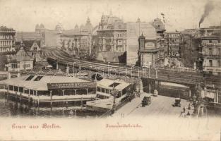 Berlin Jannowitz railway bridge, ship station and Restaurant Belvedere (EK)