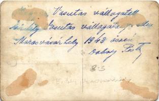 1943 Marosvásárhely, Targu Mures; Magyar és Erdélyi Vasutas Válogatott labdarúgó (foci) csapatok / H...