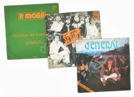 Kislemez, Vinyl EP gyűjtemény: Generál 1978, P. Mobil Csízma az asztalon Miskolc, 1980 Pepita, Sprint 1976 Pepita. VG, kissé dohos borítók