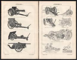 3 db melléklet a Révai Lexikonból - lőfegyverek