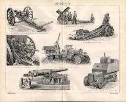 3 db melléklet a Révai Lexikonból - lőfegyverek