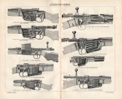 3 db melléklet a Révai Lexikonból - lőfegyverek