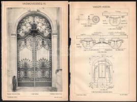 6 db melléklet a Révai Lexikonból - vasút és vasművesség