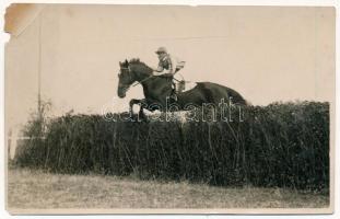 1930 Budapest IV. Káposztásmegyer, "Bokros" akadályverseny, 3. Berci, lóverseny. Faragó (Újpest) photo (r)