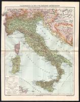 6 db vegyes térkép a Révai Lexikonból, némelyik szakadással, 24×30 cm