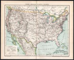 5 db vegyes térkép a Pallas Lexikonból, 24×30 cm