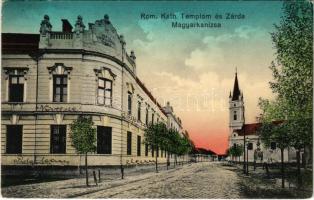 1913 Magyarkanizsa, Ókanizsa, Ó-Kanizsa, Stara Kanjiza; Római katolikus templom és zárda. Bruck P. Pál kiadása / Catholic church and nunnery (EK)