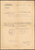 1938-1944 Bp., 2 db Külügyminisztériumi + 1 db Belügyminisztériumi irat, miniszteri tanácsosi és fők...