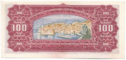 Jugoszlávia 1955. 100D "OH 411664" T:AU
Yugoslavia 1955. 100 Dinara "OH 411664"...