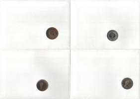 Vegyes 4db érmés boríték tétel, benne Dominikai Köztársaság, Jersey, Libanon, Hongkong T:UNC 
Mixed...