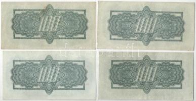 Csehszlovákia 1944. 100K (4x) T:F
Czechoslovakia 1944. 100 Korun (4x) C:F
Krause P#48